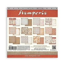 Stamperia Paper Pack 8x8" - Backgrounds / Gear up for Christmas (lille)